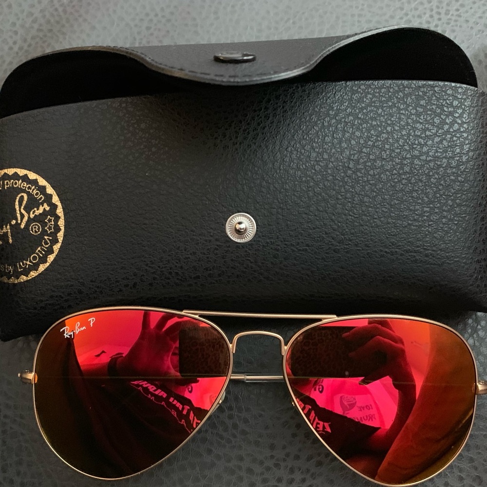 Red and Gold Raybans